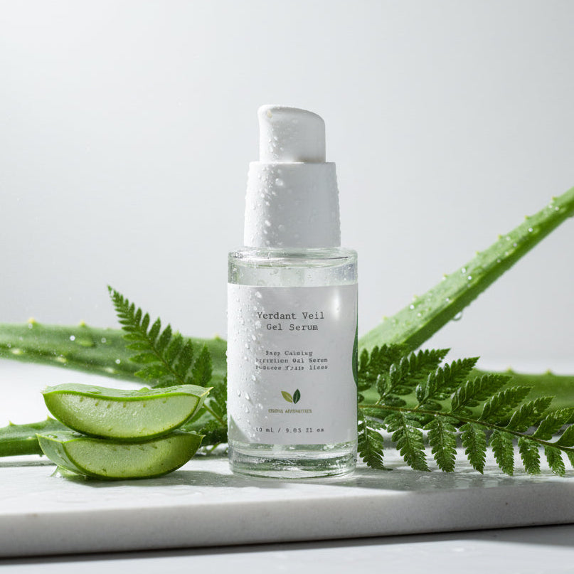 face serum bottle on a neutral background