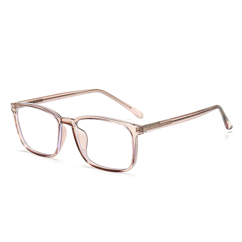 transparent eyeglasses on a white background